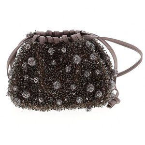 Giorgio Armani Floral Beaded Satchel EUC